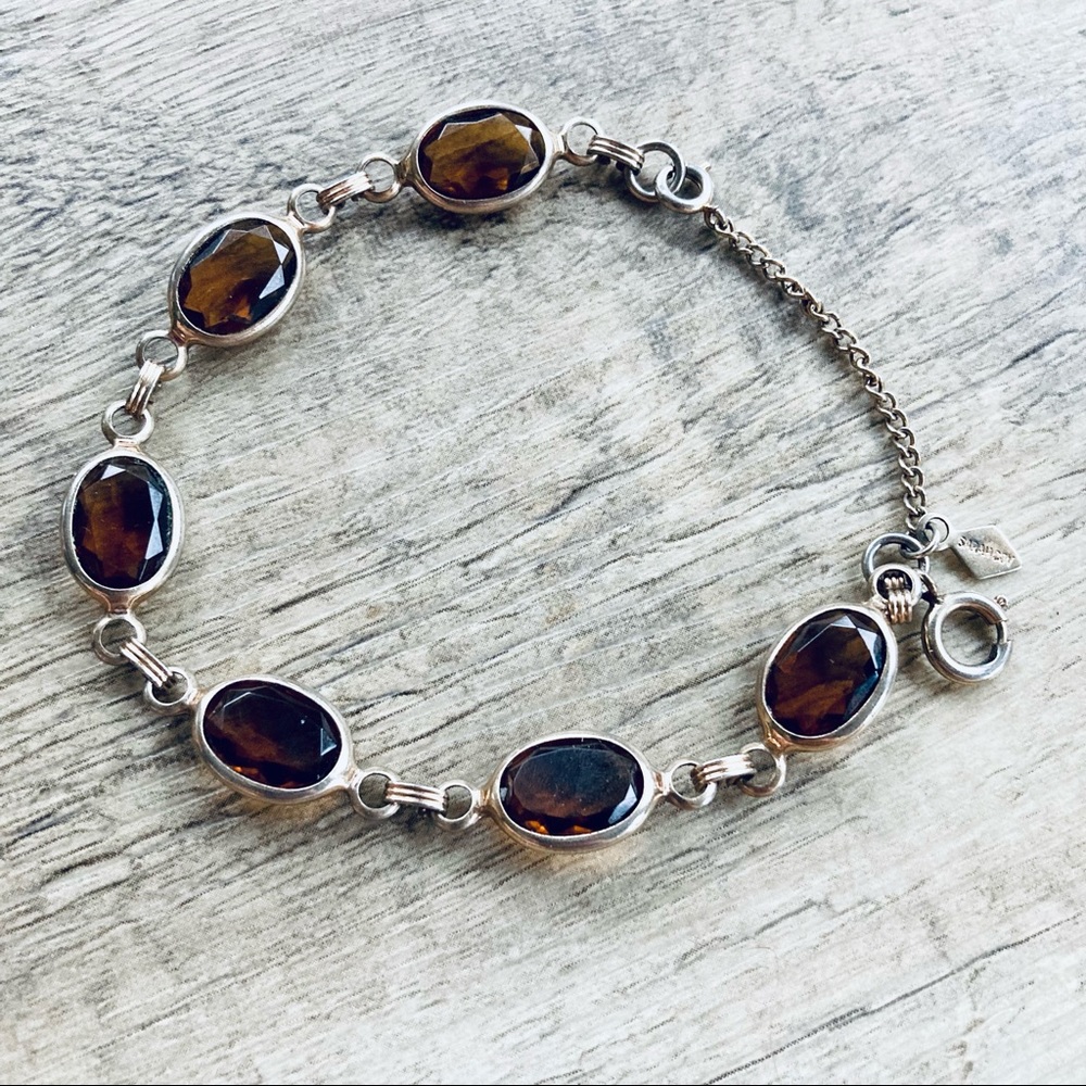 Vintage Topaz Beveled Bracelet Sarah Coventry